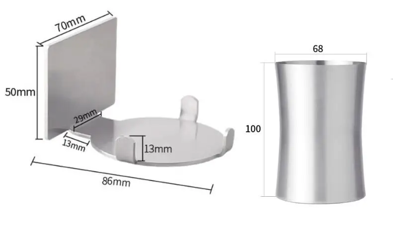 304 нержавеющая сталь многофункциональный подстаканник без следов клея один кронштейн для ванной зубная щетка стеллаж LO82502