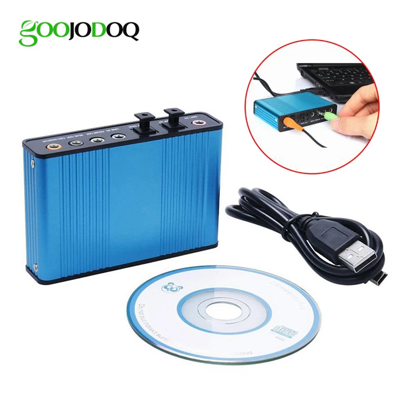 Профессиональная USB аудиокарта GOOJODOQ 6 канальная 5 1 оптическая внешняя звуковая