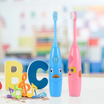 

AZDENT Children Music Sonic Electric Toothbrush DIY Cute Cartoon Pattern for Kids Sound Wave Toothbrush with Heads Oral Care