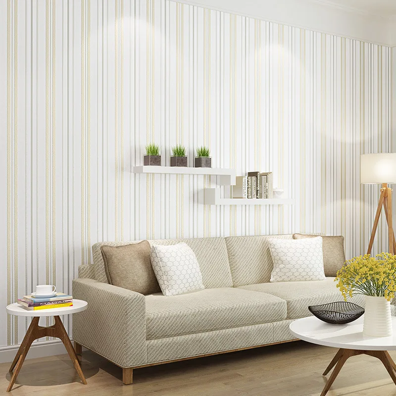 

Beibehang Minimalistic Modern Vertical Striped Wallpaper Home Decor Living Room Bedroom Tv Sofa Background wall 3d wallpaper