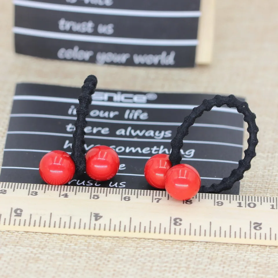 

isnice Red Ball of Bow Hair accessories new 2018 elastic hair bands wholesale hair ornaments hair Clips High Quality