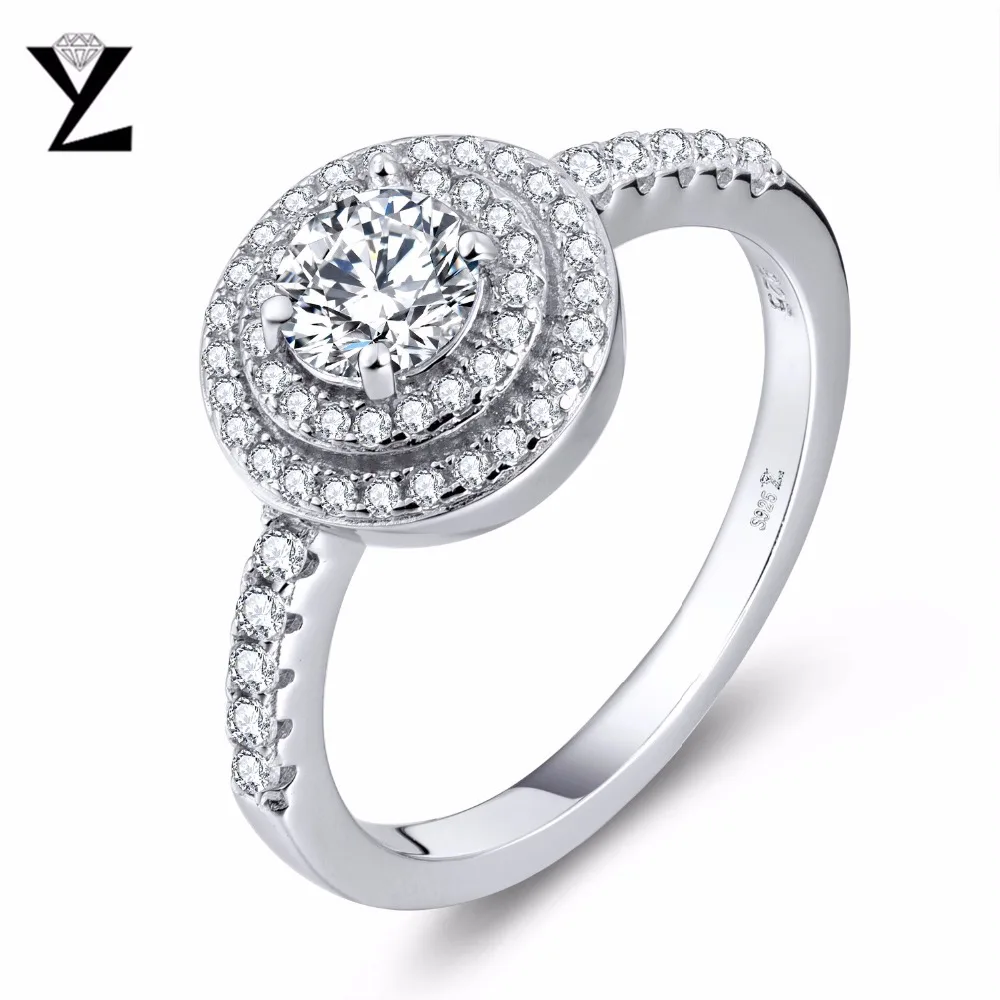 YL Classic Round 925 Sterling Silver Engagement Rings for Women Natural Topaz Wedding Fine Jewelry Wholesale Price | Украшения и