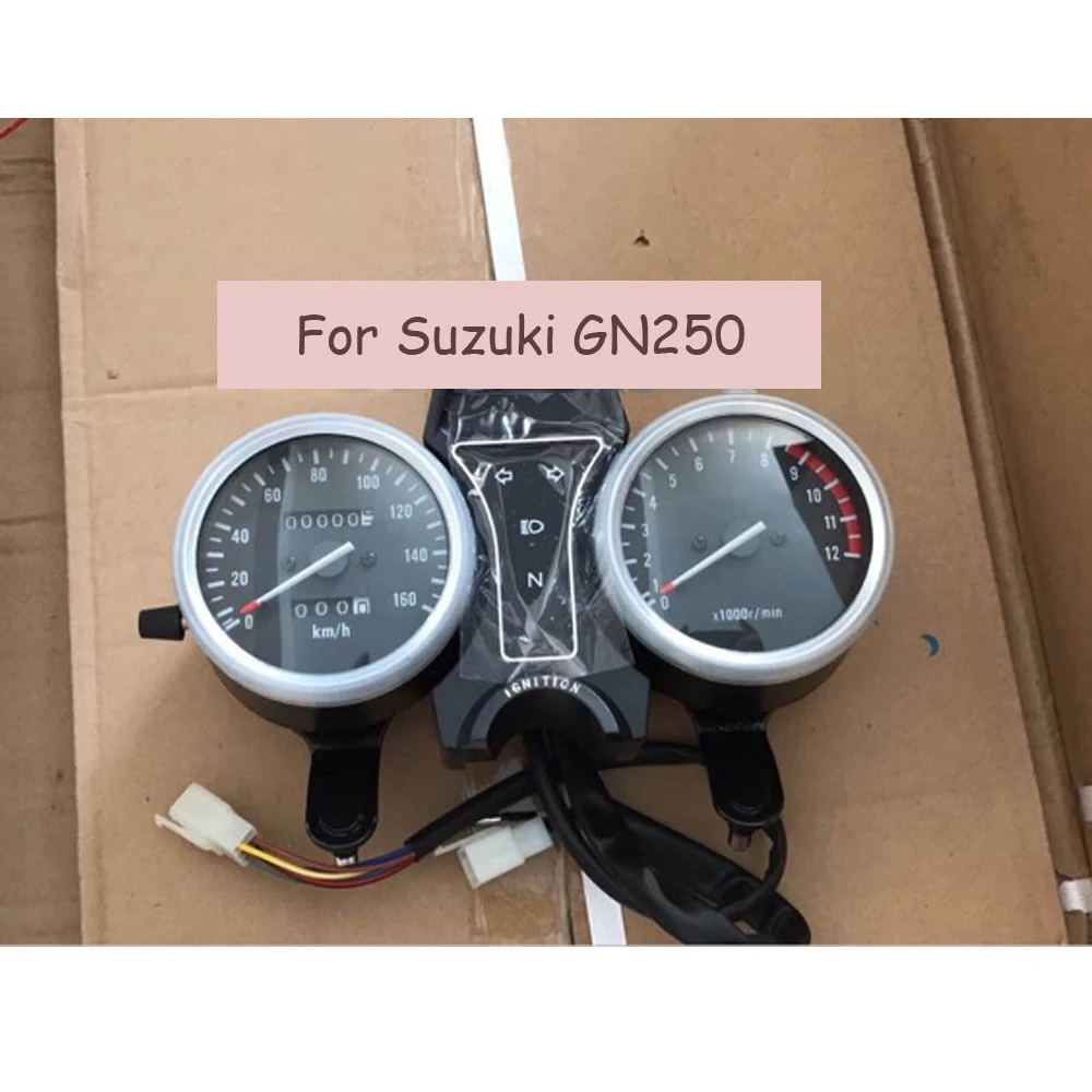 Instrumento da Motocicleta para Suzuki Gn250 Kit de Montagem Tacômetro Elétrico Odômetro Velocidadeo Velocímetro Calibre