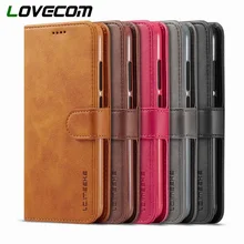 LOVECOM, funda de teléfono con tapa de cartera de cuero magnética para iPhone 11 Pro Max XR XS MAX 6 6S 7 8 Plus X, funda trasera de negocios de cuerpo completo