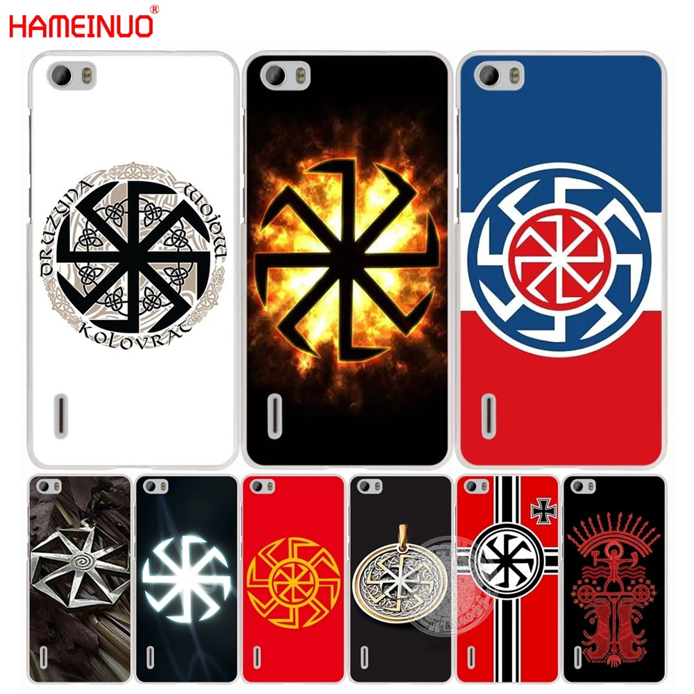 

HAMEINUO Slavic symbol Kolovrat cell phone Cover Case for huawei honor 3C 4A 4X 4C 5X 6 7 8 Y3 Y5 Y6 2 II Y560 Y7 2017