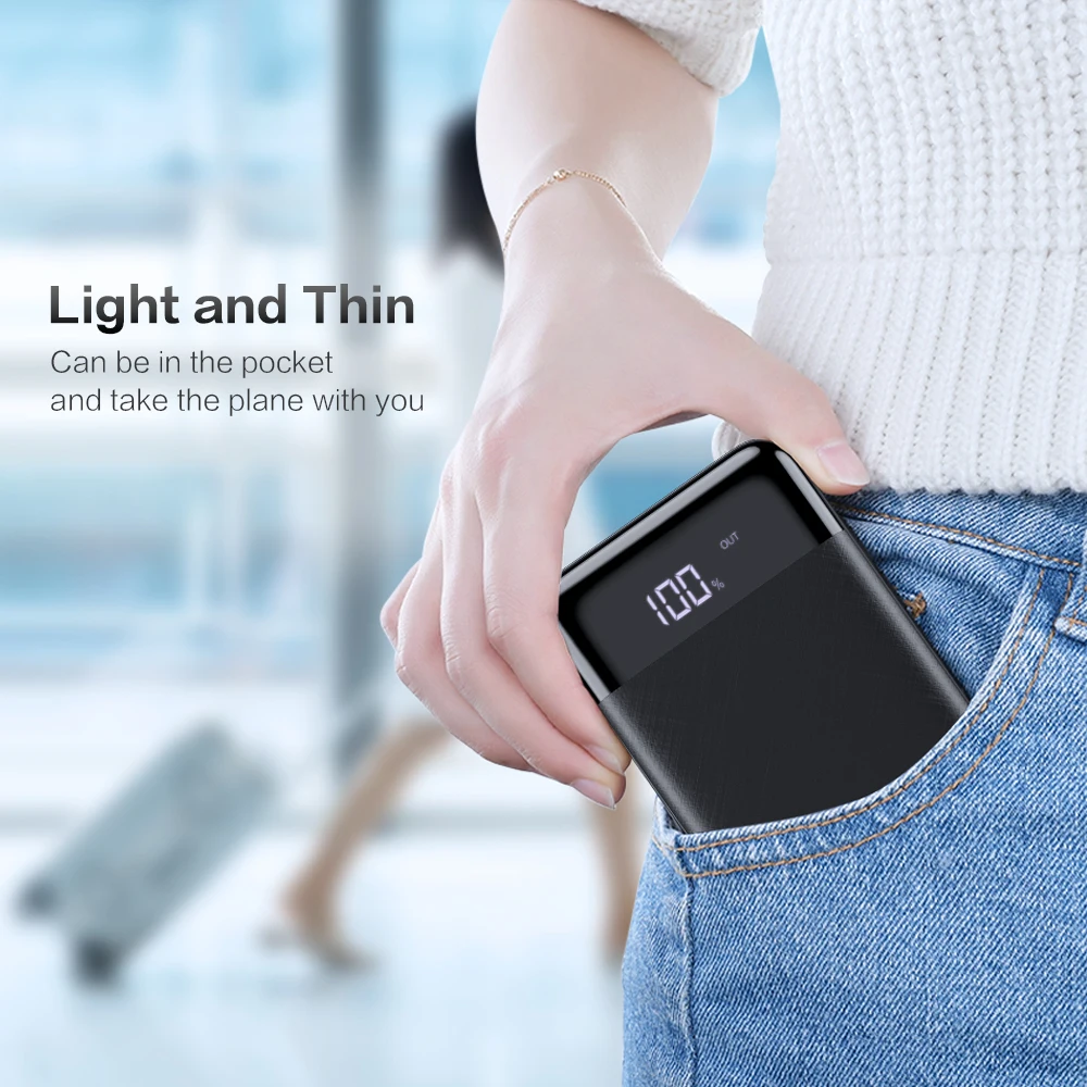 FLOVEME 10000mAH Power Bank Dual usb ladegerät Tragbare Externe Batterie Backup Pack Schnelle Ladun
