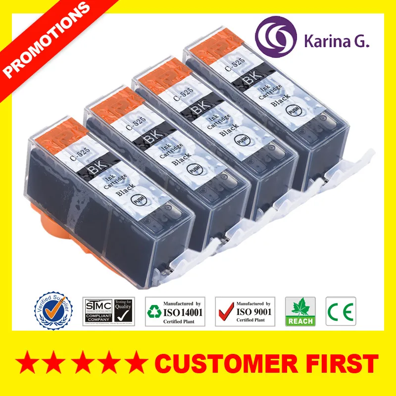 

Compatible for Canon PGI 525 PGI-525 ink cartridge for Canon PIXMA IP4850 IP4950 IX6550 MG5150/MG5250/MG5350/MG6150/MG6250 etc.