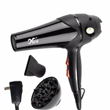 YAQIANG Blue Light Anion Hair Dryer 3600W High-Power Hot Cold Wind Nozzles Styling Tools Salons Hairdrier Blower For Home&Salon