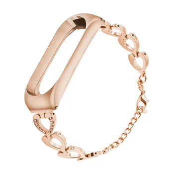 

Wrist Strap For Xiaomi Mi Band 4 Strap Smart Watch Luxury Diamond Stainless Steel Replacement Band Bracelet Women Men #BL3