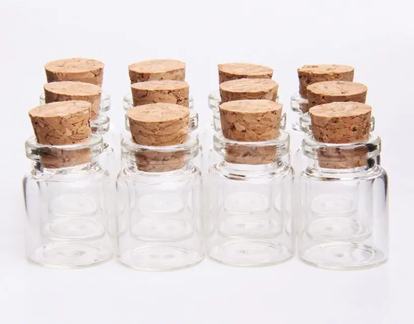 800pcs/lot 5ml cute glass vials decorative corked Glass Bottles,glass