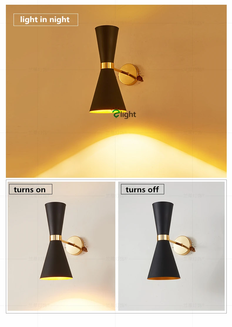 Современный простой Динамик светодиодный настенный светильник плиты и Краски алюминия тумбы настенный светильник Спальня светодиодный