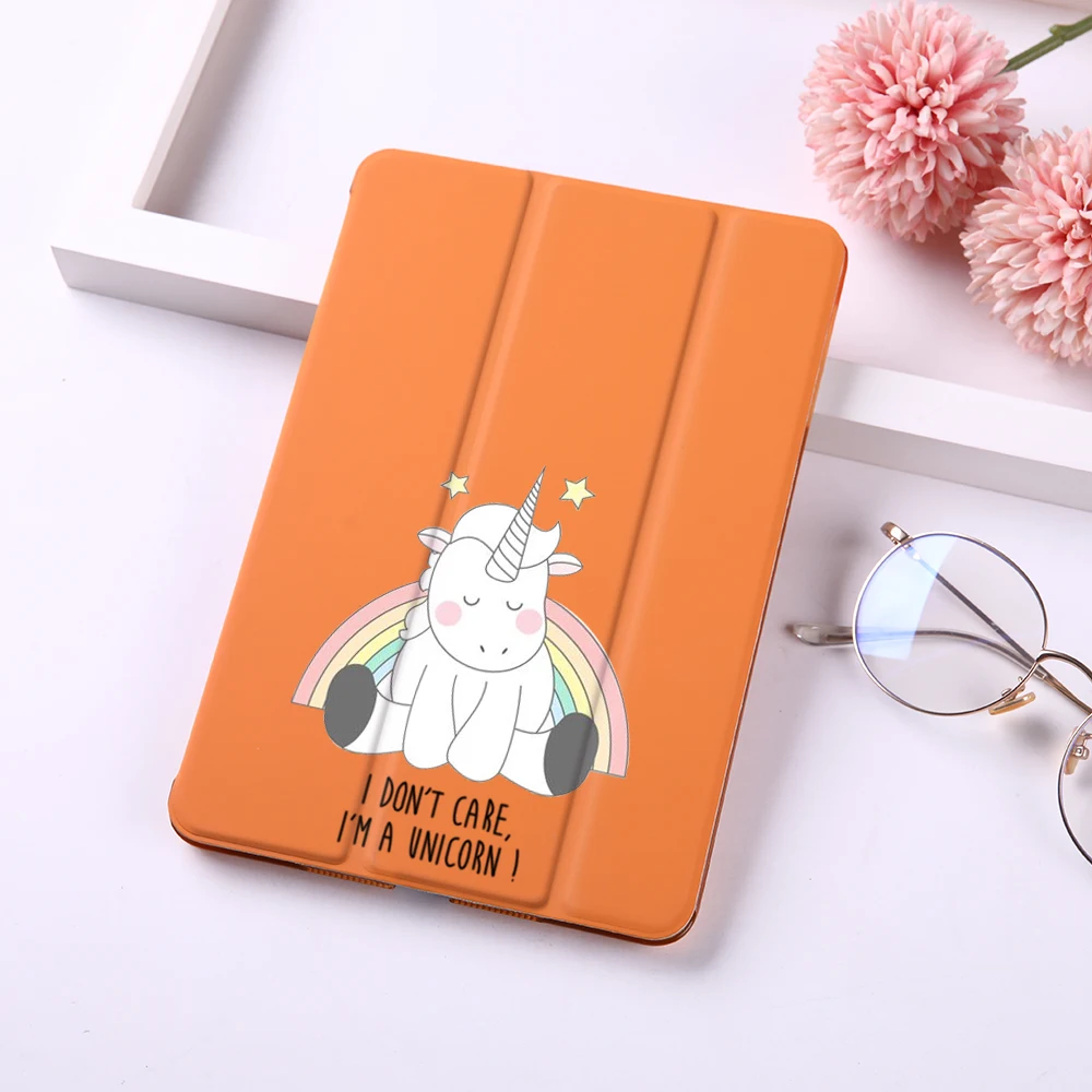 С милым рисунком в виде единорога флип чехол для iPad Mini 5 4 3 2 1 планшета Авто Режим