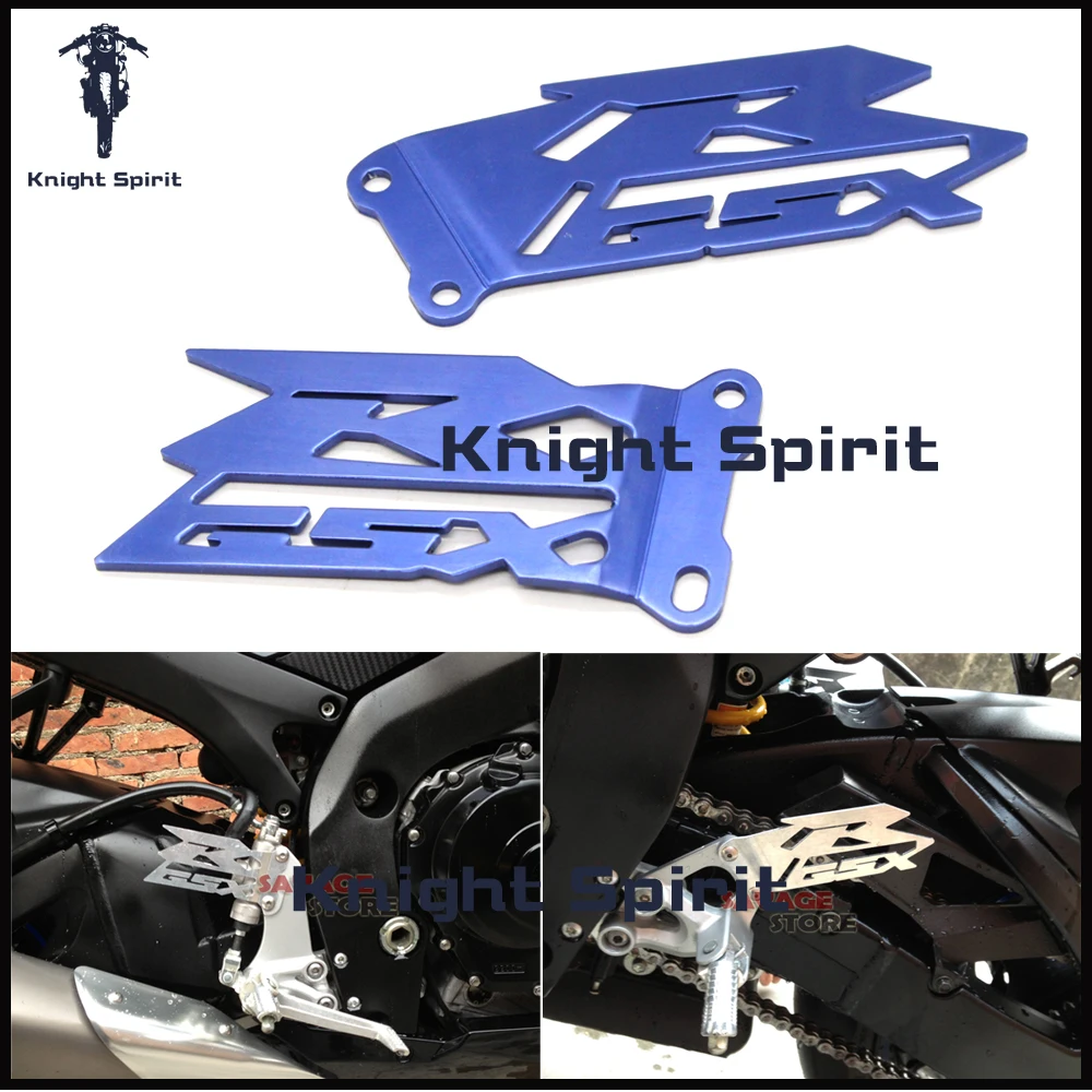 

For SUZUKI GSXR-600 GSXR-750 GSXR 2006-2014 K6 K8 K11Motorcycle Accessories CNC Aluminum Foot Peg Heel Plates Guard Protector