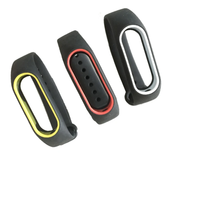 Ремешок JianDiMeiBOS для Xiaomi Mi Band 2 силиконовый сменный двухцветный браслет band с