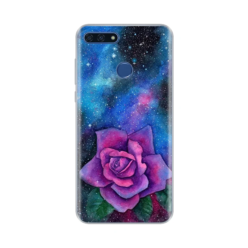 Чехол для Huawei Honor 7A pro 5 7 дюйма искусственный чехол Мягкий Силиконовый ТПУ на