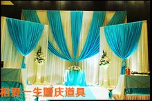Luxury White Wedding Backdrop with Beatiful Swag Wedding drape and curtain wedding decoration