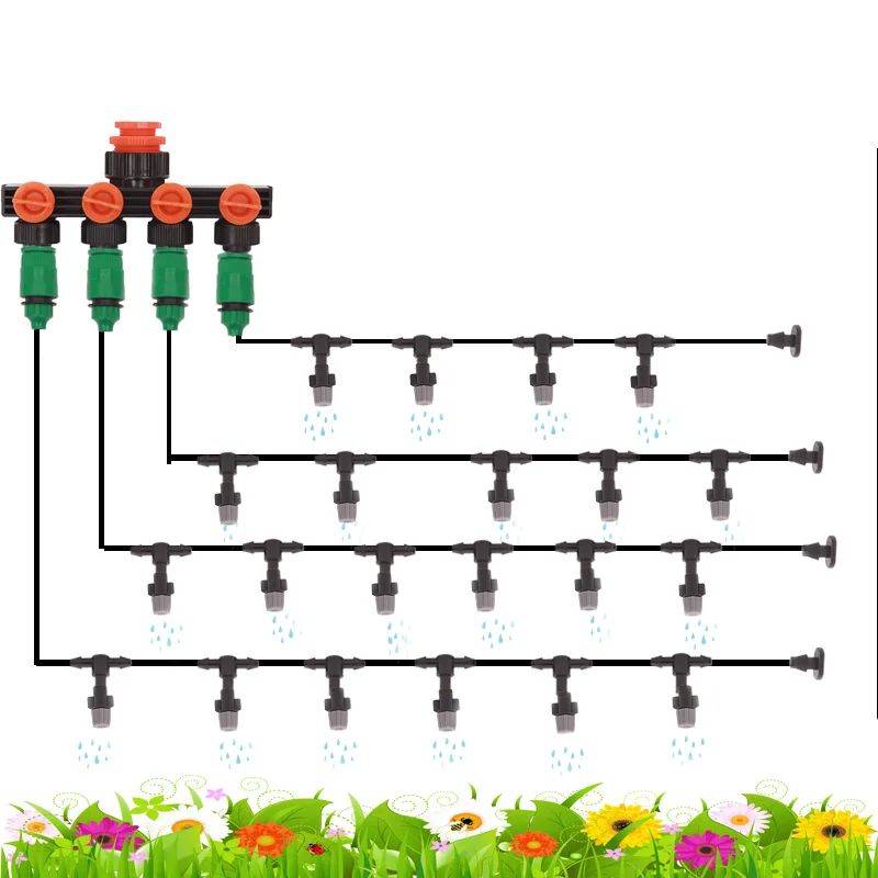 50 м/25/5 м Garden DIY микро капельного полива и орошения Системы завод Самостоятельная автоматический полив таймер садовый шланг Наборы с регулируемым капельницей