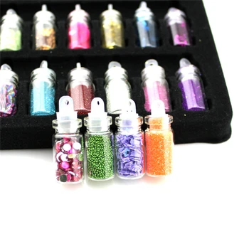 

Colorful Nail Glitter Sequins Gold/Red/Black Shinning Paillettes Nail Art Decor Flakes 3D DIY Manicure Sets Charm Nail Art