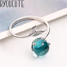 Anillos de cola de sirena de Color plateado bohemio para mujer, bisutería de regalo, Anillos de dedo de tamaño ajustable para mujer, venta al por mayor
