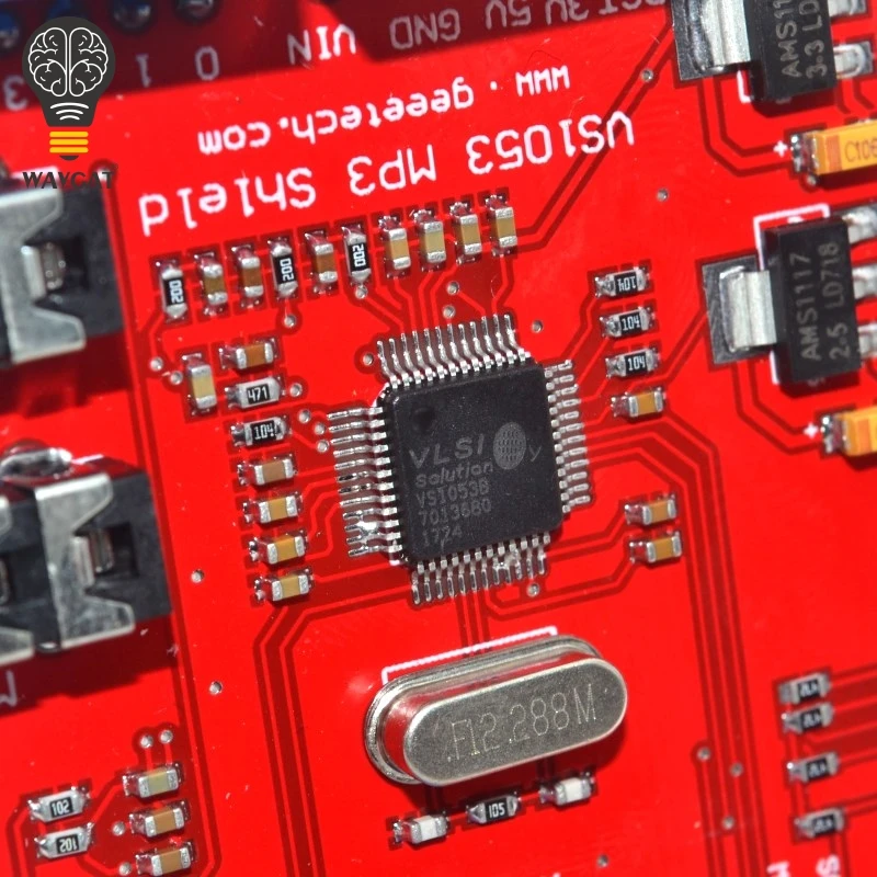 WAVGAT VS1053 VS1053B стерео аудио MP3 плеер щит пластинка панель расшифровки жидкокристаллического дисплея МОДУЛЬ макетной платы с TF слотом для карт для Arduino UNO R3