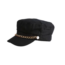 Новое поступление, модные женские шапки, одноцветная бейсболка с цепочкой, для девушек, осенняя Женская Повседневная Кепка От Солнца, s