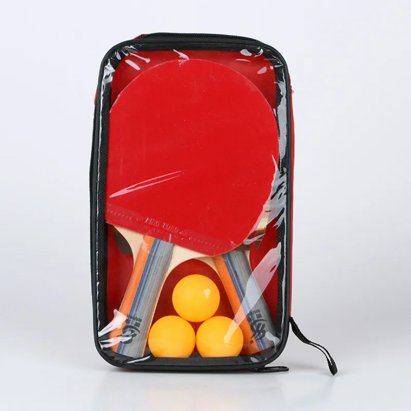 

Practical Table Tennis Racket with 2 Pingpong Balls Sporting Ping Pong Grip Set Professional Table Tennis Racket With Bag