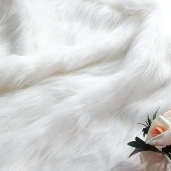 

7cm long pile gray and white imitation fur fabric material for toy sofa pillow decoration DIY cosplay fake fur fabric