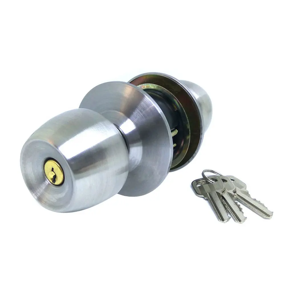 

High Grade Stainless Steel Ball Lock Bathroom Universal Door Lock Pure Copper Lock Core Ball Lock Hardware Accessories Sale