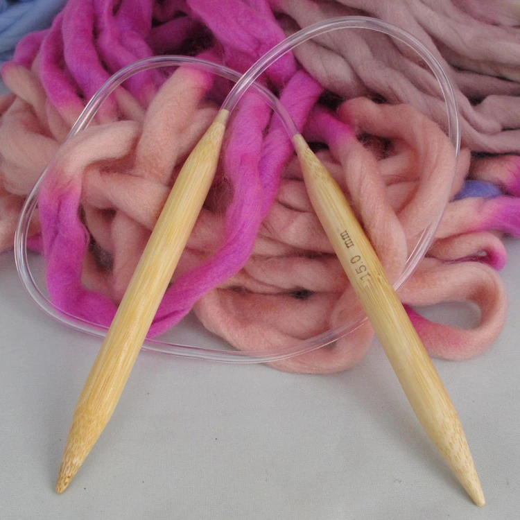 1pcs 15mm Annular needle Solid wood + PVC soft rubber hose Knitting