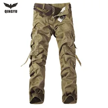 2016 neue Männer Top Mode Multi-tasche Solide Herren Cargo-hosen Hohe Qualität Herbst Hosen Plus Größe Männer Hosen größe 28-40