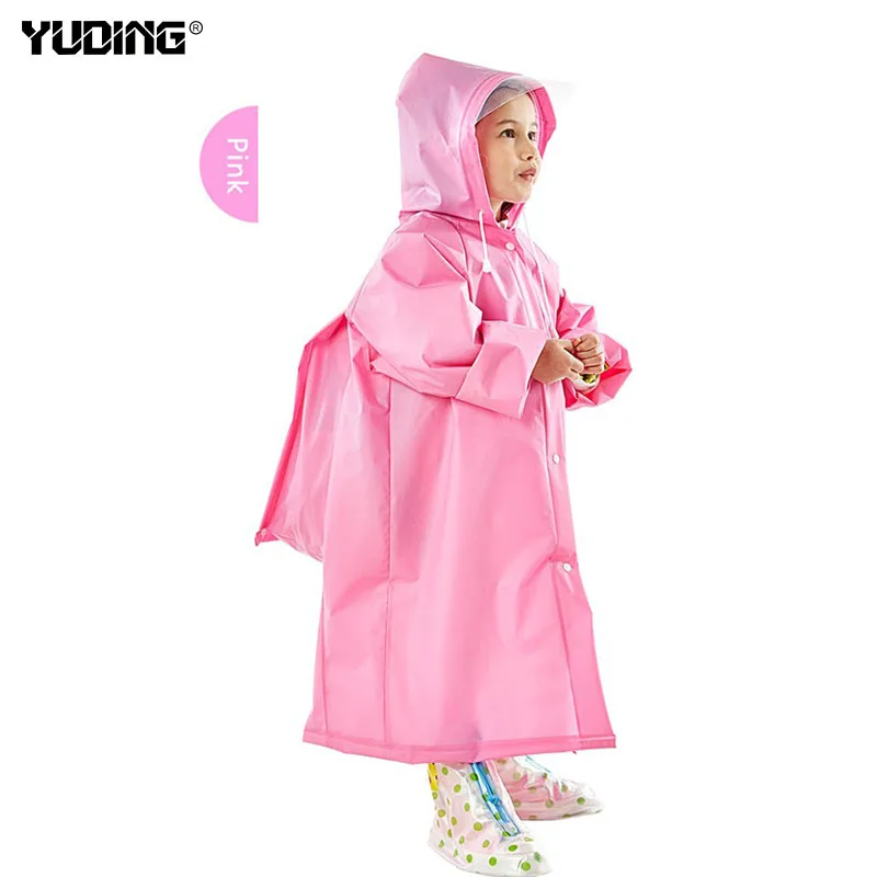 

Kids Raincoat EVA Tastless Raincoats Practical Schoolbag Children Rain Coat