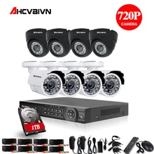 8CH CCTV Системы 1080 P HDMI Выход видеонаблюдения DVR комплект с 8 шт. 2000TVL 720 P CCTV дома камера Системы 1 ТБ