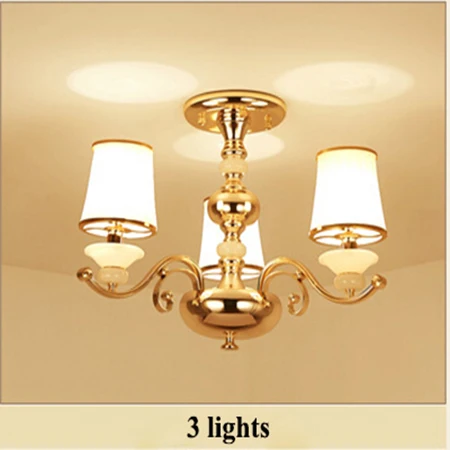 Современный блеск, золотые металлические светодиодные потолочные люстры, Мраморная лампа для гостиной, светодиодная люстра, освещение для столовой, подвесные светильники - Цвет абажура: 3 lights