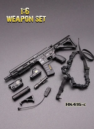 8 видов стилей 16 см пистолет 1/6 масштаб фигурка модель оружия аксессуары серии HK416 и M4 модель оружия игрушки для 1" Армейская фигурка - Цвет: HK416-c