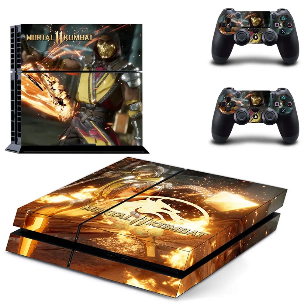 Mortal Kombat 11 PS4 чехол для игры PS4 наклейка кожи для PS4 playstation 4 и 2 контроллера наклейки