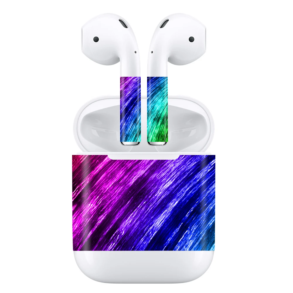 GOOYIYO-для Apple AirPods 1 2 DIY персональная наклейка наушники Проводная зарядная коробка 3M виниловая наклейка цветные аксессуары для кожи