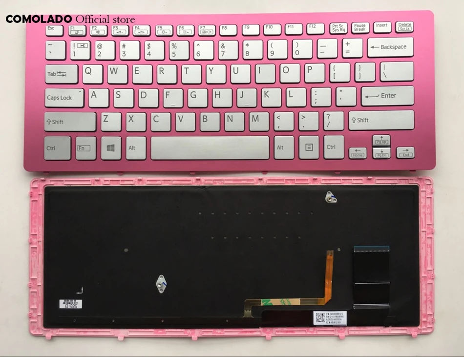 

US English Keyboard For Sony SVF15N backlit with pink frame Laptop keyboard US Layout