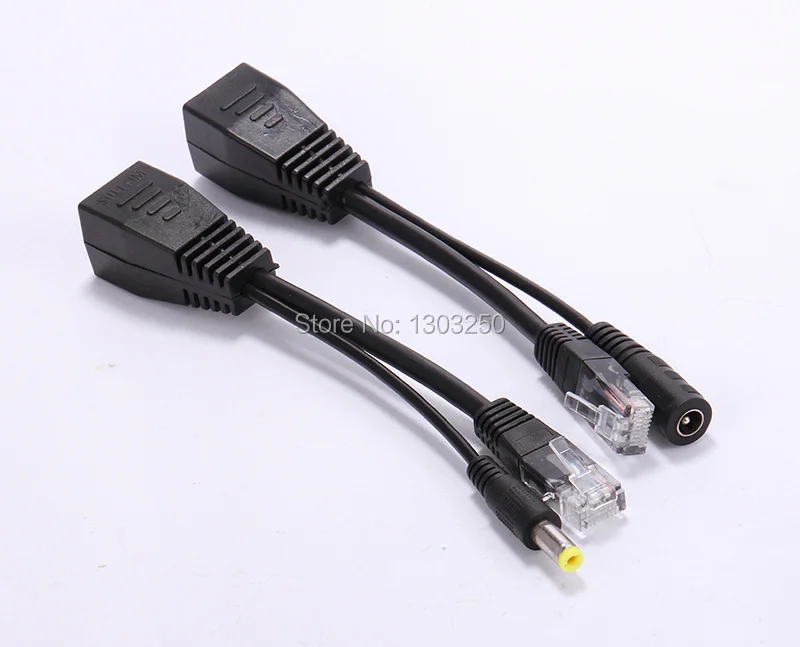 

200pcs (100 pair) POE Adapter cable,Tape screened POE switch Cable, POE Splitter Injector Power supply 5V 12V 24V 48V