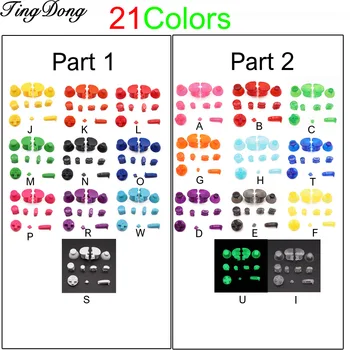 

21 x Full Set L R ABXY Z Keypads Buttons for GameCube Game Controller for N GC D Pads Power ON OFF Buttons & Joystick Stick Cap