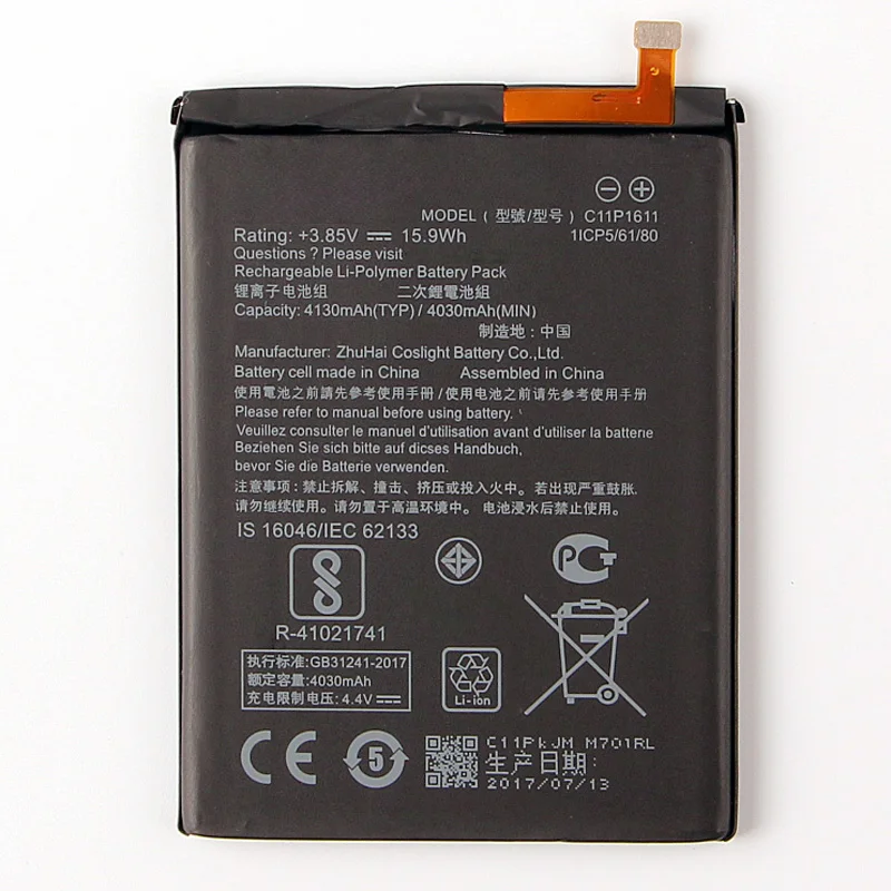 Оригинальная батарея C11P1611 для ASUS Zenfone 3 Max Z3 ZC520TL X008DB PegASUS X008 X008D Z01B 4030mAh|Аккумуляторы