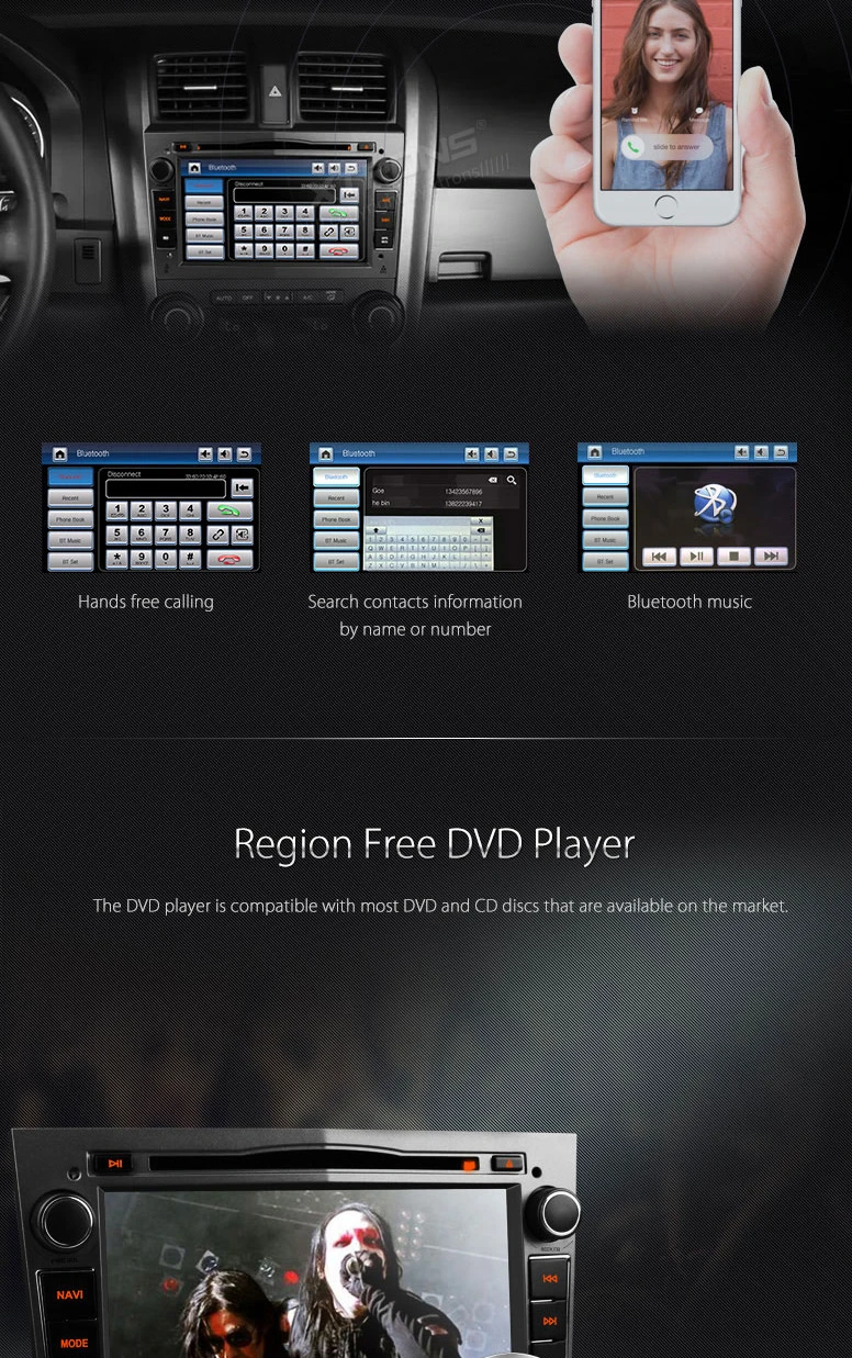 Perfect 7" Touch Screen Car DVD for Opel/Vauxhall Zafira (B) 2005-2012 & Astra (H) 2004-2010 & Meriva 2006-2008 & Vivaro 2006-2010 11