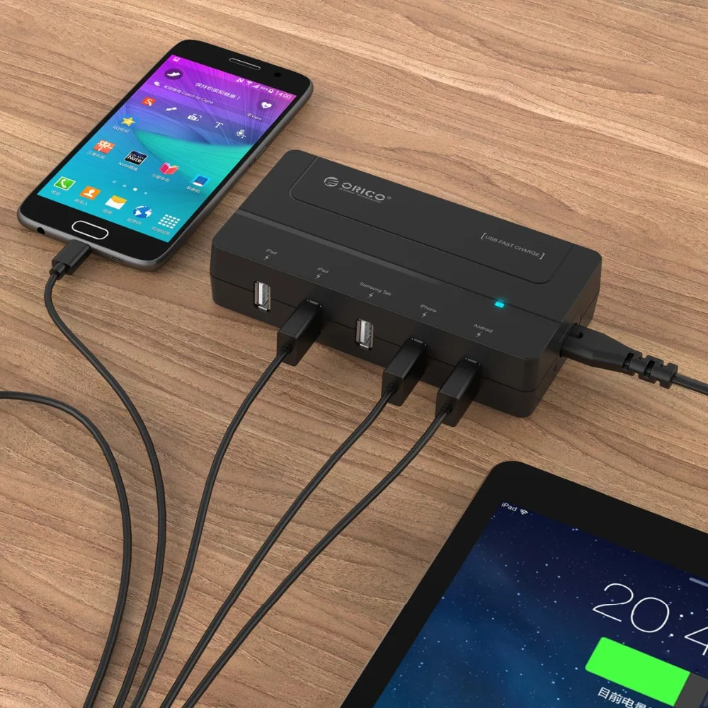 Зарядное устройство ORICO настольное с 5 USB портами 30 Вт|5 port usb charger|usb chargerport charger |