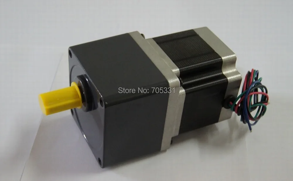 

NEMA 34 high Torque 4-lead Frame 86mm Geared Stepper Motor with 4.5N.m Holding Torque Motor Length 80mm Gear Ratio 1:20