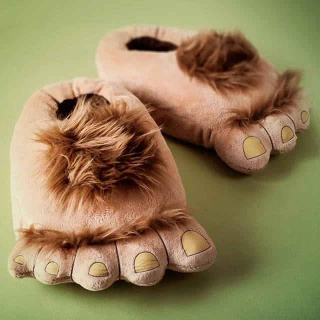 Creative And Fun Giant Five Finger Hobbit Feet Slippers For Men And Women  With Spoof Barefoot Skin And Big Toes From Nanchangdd, $21.05 | DHgate.Com