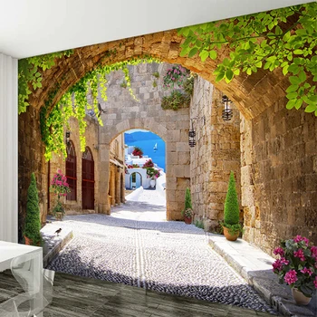 

Europe Retro Architecture Romantic Photo Mural Painting Wall Paper For 3D Living Room TV Background Wall Decor Fresco Wall Cloth
