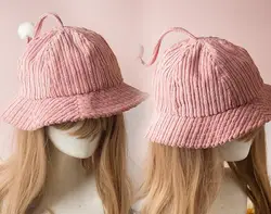 Mori для девочек Лолита Панама Повседневное милый топ шляпа с хвостом Головные уборы