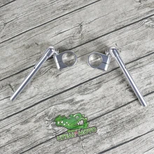 41 мм полировка ретро мотоцикл универсальная Регулировка алюминиевый сплав разделенный руль Сплит кафе гонщик клип на руль 22 мм