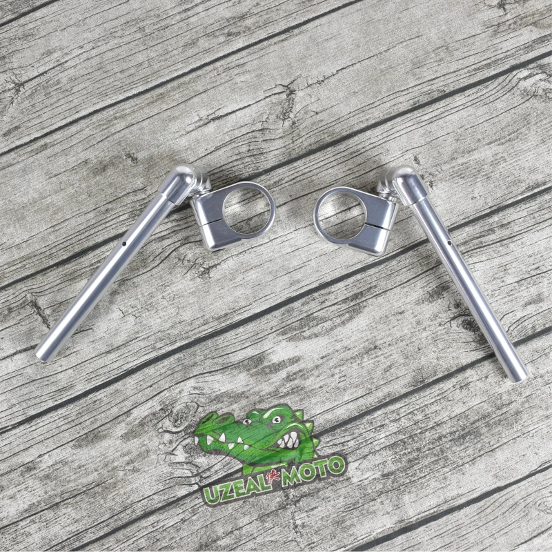 

51mm polishing retro motorcycle universal adjustment aluminum alloy detached handlebar split Cafe Racer clip on handlebar 22mm