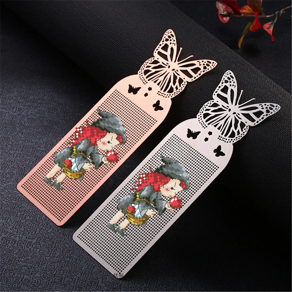 

DIY Needlework Metal Bookmark Cross Stitch Kit Embroidery Cotton Thread Chinese Cross Stich Kits Gift Present Cross-stitch 15