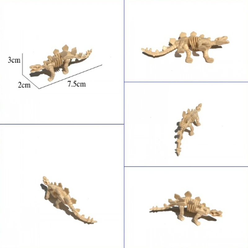 Кольцо в форме скелета игрушки-Динозавры детские игрушки подарок Имитация 6 шт. Набор ПВХ Fossil Высокое качество Новый Прочный